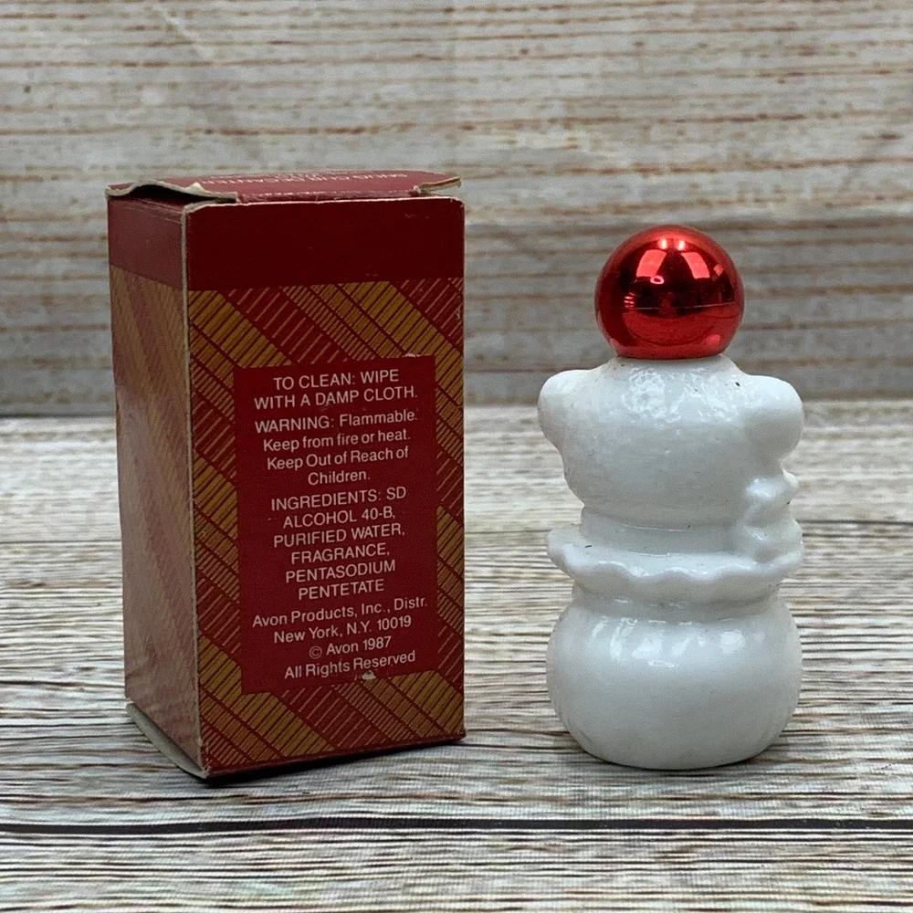 Avon‎ Snug Cub EMPTY Decanter Here's My Heart Cologne Christmas Gift Collection